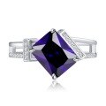 wholesale S925 silver new jewelry 8*10 purple-blue diamond high-carbon diamond-0-5
