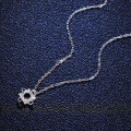 925 Silver Pendant with 1-Carat Moissanite, Classic Four-Prong Necklace for Women-0-1