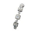 wholesale 925 Silver Mu Jing Jewelry New 6*6 Yellow Diamond White Diamond High Carbon Diamond Small Fashion Designer Bracelet for Women-0-4