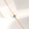 wholesale 18K gold jewelry, Rococo-style vintage high-blue sapphire full-cut diamond bracelet wholesale manufacturers-0-2