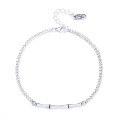 wholesale S925 Sterling Silver Korean-style Simple Geometric Bamboo Section Bohemian Trendy Casual Bracelet-0-4