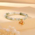 wholesale S925 Sterling Silver Guofeng Small Fresh Style Jade Lily of the Valley Bracelet for Women, Niche Literary Play Jewelry-0-1