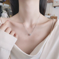 wholesale S925 Sterling Silver Vintage Chinese Palace Style Micro-Inlaid Pearl Ingot Shaped Pendant Necklace-532LM/approx. 4.4g 925 silver