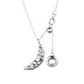 wholesale S925 Sterling Silver Korean-style Croissant Necklace, Sweet and Versatile Pendant for Girls with Personality and Elegance, Fashion Necklace Wholesale-0-4