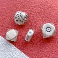 wholesale 999 Silver Eight-Lobed Bead Spacer Meteorite Surface Irregular Antiqued Loose Beads for DIY Bracelet Stringing-0-3