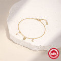 wholesale S925 Sterling Silver Exquisite Layered Love Moon Pearl Bracelet, Korean Minimalist Design-0-3