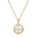 Sterling Silver Freshwater Pearl Necklace Women's Light Luxury Pendant-0-3
