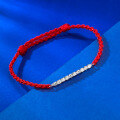 wholesale S925 Sterling Silver Adjustable Single-Row Red Rope Lucky Bracelet for Couples and Best Friends, Mu Jing Jewelry New Design-0-2