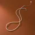wholesale S925 Sterling Silver Small Pearl Necklace French Style Retro Luxury Elegant Small Rice Pearl Collarbone Chain Women's D9537-0-2