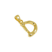 wholesale S925 Sterling Silver Korean Version Ins Indie Design Asymmetrical A-Z Pendant Collarbone Necklace for Women-D【18K Gold】 925 Silver