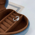 wholesale S925 Sterling Silver Adjustable Minimalist Line Ring for Women, Korean with a High-End Feel-0-3