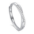 wholesale S925 Sterling Silver Original Design High-end Couple Rings Adjustable Plain Band Rings Valentine's Day Gift-0-98