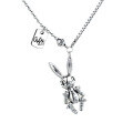 wholesale S925 Sterling Silver New Fashion Mechanical Rabbit Necklace Ins Trendy Hip Hop Street Internet-Famous Women's Pendant-0-4