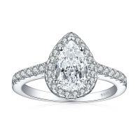 wholesale S925 silver European and American foreign trade fashion drop ring for women, precision-set wedding ring, 925 pure silver, wholesale available from one piece-Rose Gold>US Size 8#