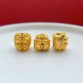 wholesale Gold-plated 925 ancient silver fine craftsmanship cat paw crouching cat lucky bead spacer accessory DIY handmade bead stringing-0-1