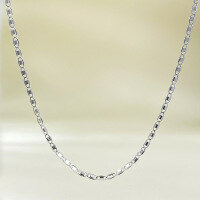 wholesale S925 silver Italian imported pig nose necklace collar chain, can be worn alone or with pendants for layered looks-N383 Pig Nose Platinum &gt; 925 Silver