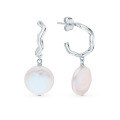 wholesale S925 Sterling Silver Baroque Pearl Earrings, C-Shaped Light Luxury Elegant and High-End Earrings-0-0