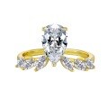 wholesale 925 Silver New Jewelry Imported High Carbon Diamond Pear-Shaped 7*11 Ring for Women, Elegant and Stylish-0-4