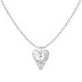 wholesale S925 Sterling Silver Cross-Border INS Style Necklace for Women, Exquisite Heart Pleat Design, Sense of Luxury Fashion Pendant Necklace-0-7