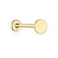 wholesale 14K Gold Flat Back Helix Ear Stud with Diamond Moon Flower-0-17