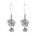 wholesale S925 Sterling Silver Retro Ethnic Elegant Lotus Tassel Earrings, Versatile and Exquisite Women's Earrings-0-5