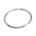 wholesale 9999 Silver "Lucky Ginkgo" Hand-Chiseled Ginkgo Leaf Bracelet, Solid Silver Open-Arm Bangle for Young Women-0-4