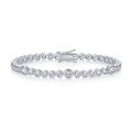 wholesale 925 Silver Fashionable Light Luxury Full Diamond Figure-8 Clasp Bracelet, Cross-Border Best-Selling Moissanite Women's Jewelry with High-End Feel-0-5