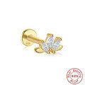 wholesale S925 Sterling Silver, 16G Flat Thread, Marquise Multi-Diamond Dragonfly Stud Earrings-0-7