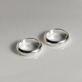 wholesale S925 Sterling Silver Loach Back Ring Ins Style Niche Design Minimalist Smooth Plain Band Ring R02297-0-3
