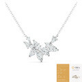 Sterling Silver Moissanite Fashion Pendant Necklace for Women-0-7