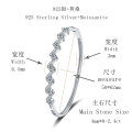 S925 Silver Moissanite Bracelet with 950 Platinum Plated Wave Design and Push Clasp-0-3