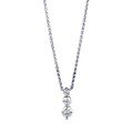 wholesale 925 Silver Three-Stone In-Line Diamond Necklace Pendant, New Arrival from Zhuozhifang Jewelry, Women's European and American Ins Light Luxury Style-0-4