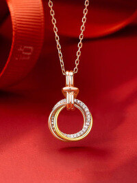 wholesale S925 Sterling Silver Red Elk Full Body French Light Luxury Necklace Fashion Versatile Pendant Gift Minimalist Collarbone Chain-BX0178-Rose Gold-Gold-Platinum 925 Silver