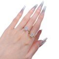 wholesale S925 Sterling Silver New Jewelry Drop-shaped Ring Wish Cross-border 7*11mm Pear-shaped Ring Band-0-4