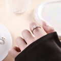 Metal Ring with Lab Certificate, Faux Moissanite, Ins Style, Student Minimalist Design-0-2