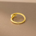 wholesale S925 Sterling Silver Fresh and Sweet Ins Style Niche Design Zodiac Animal Green Diamond Snake Ring R02795-0-4