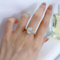 wholesale 925 Silver Mu Jing Jewelry New9*11 High Carbon Diamond Ring Women Simulated Large Diamond Ring-0-3