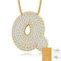 925 Silver Gold-Plated Letter Pendant Choker Necklace for Women-0-46
