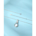 wholesale 925 Sterling Silver Synthetic Opal Necklace for Women,-0-3