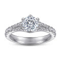 wholesale S925 Sterling Silver Double Row Zircon Six-Prong Ring for Women,-0-1