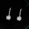 S925 Sterling Silver Moissanite Snowflake Earring Studs Factory Direct Jewelry Wholesale-0-1