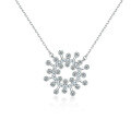 wholesale S925 sterling silver new sunflower necklace for women, small and unique design,, versatile-0-5