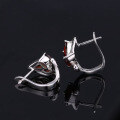 wholesale S925 Silver New Light Luxury Natural Garnet Earrings, Designed with a High-End Feel, Gemstone Stud Earrings-0-3