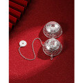 wholesale 999 Pure Silver Tea Infuser Ball, Silver Tea Filter, Tea Steeping Tool, Silver Tea Strainer, Tea Accessories-0-2