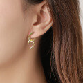 wholesale 925 Silver Irregular Retro Double C Earrings In。-0-3