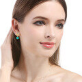 wholesale S925 Sterling Silver New Chinese Style Guochao Fashion Amazonite Earrings with Synthetic Gemstones, Women's Design-Forward Cross-Border New Accessories-0-0