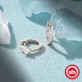 wholesale 925 Sterling Silver Hot Selling Classic Four-Claw Diamond Studded Hoop Earrings, INS。-0-3
