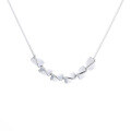 wholesale S925 Sterling Silver Geometric Twist Small Cube Necklace, Korean and Japanese Style Versatile Niche Collarbone Chain for Women-0-5