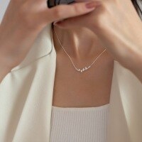 wholesale Silver S925 Ginkgo Leaf Necklace, Artistic and Versatile Gentle Branch Pendant Collarbone Chain D3354-S925 Silver Necklace 925 Silver