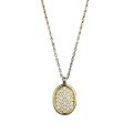 wholesale S925 Silver Gold Vintage Style Full Diamond-Encrusted Oval Pendant Necklace, Zhuzhifan Jewelry New Design, Light Luxury and Niche High-End-0-4
